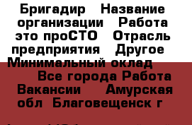 Бригадир › Название организации ­ Работа-это проСТО › Отрасль предприятия ­ Другое › Минимальный оклад ­ 35 700 - Все города Работа » Вакансии   . Амурская обл.,Благовещенск г.